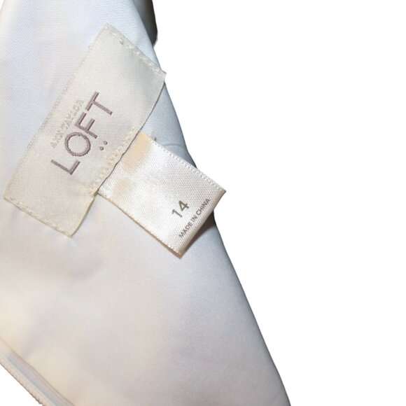 Ann Taylor Dress LOFT Nautical Blue Stripe Summer Women’s Size 14 NWT's - Picture 12 of 16